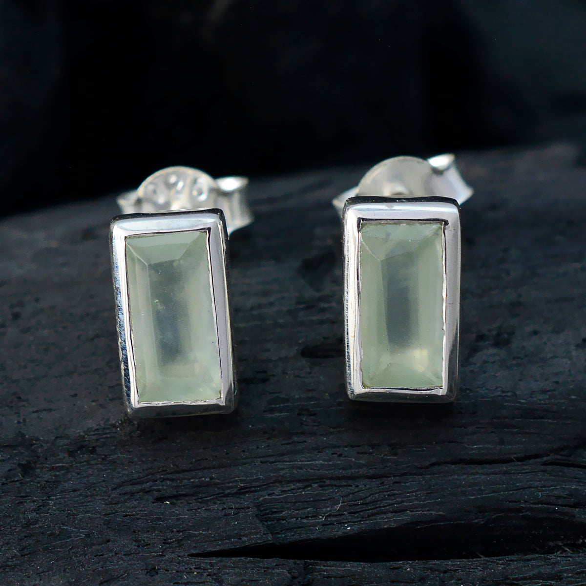 Prehnite-Mexican-Harper-Solitaire-Stud-Green-925-Silver-Earring