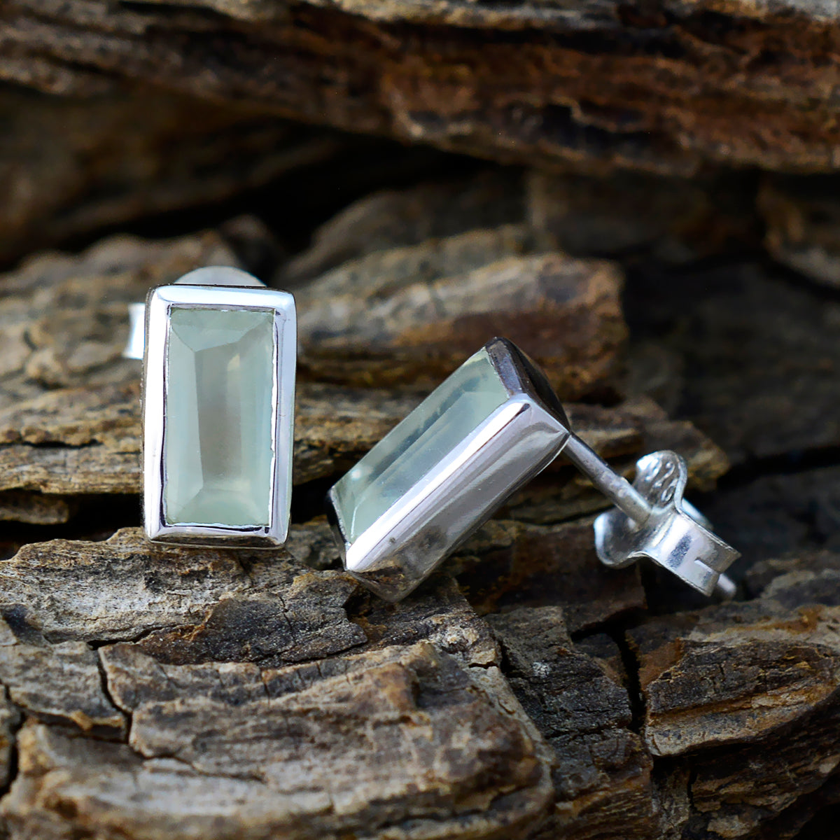 Prehnite-Mexican-Harper-Solitaire-Stud-Green-925-Silver-Earring