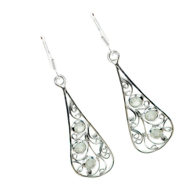 Prehnite-Australian-Sofía-multiple-Dangle-Green-Silver-Earring