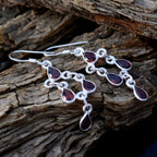 Garnet-Moroccan-Charlotte-multiple-Dangle-Red-92.5-Silver-Earring