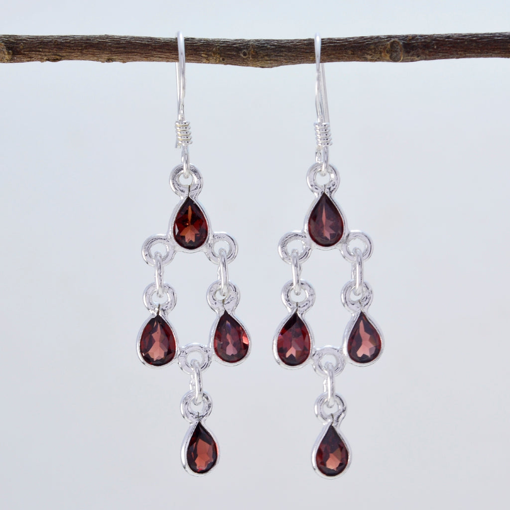 Garnet-Moroccan-Charlotte-multiple-Dangle-Red-92.5-Silver-Earring