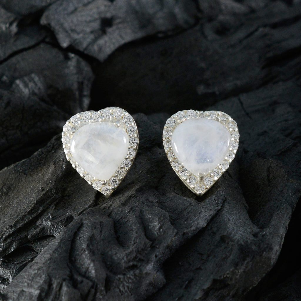 Rainbow-Moonstone-German-Inès-multiple-Stud-White-Sterling-Silver-Earring