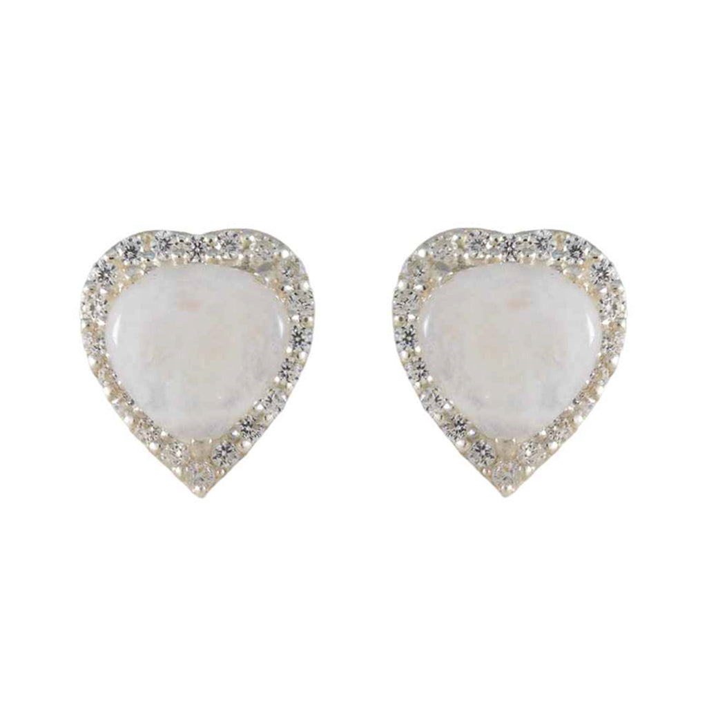 Rainbow-Moonstone-German-Inès-multiple-Stud-White-Sterling-Silver-Earring