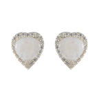 Rainbow-Moonstone-German-Inès-multiple-Stud-White-Sterling-Silver-Earring