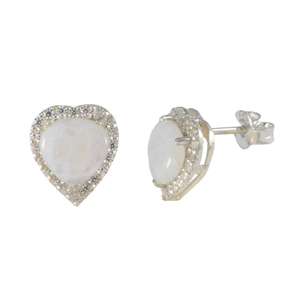 Rainbow-Moonstone-German-Inès-multiple-Stud-White-Sterling-Silver-Earring