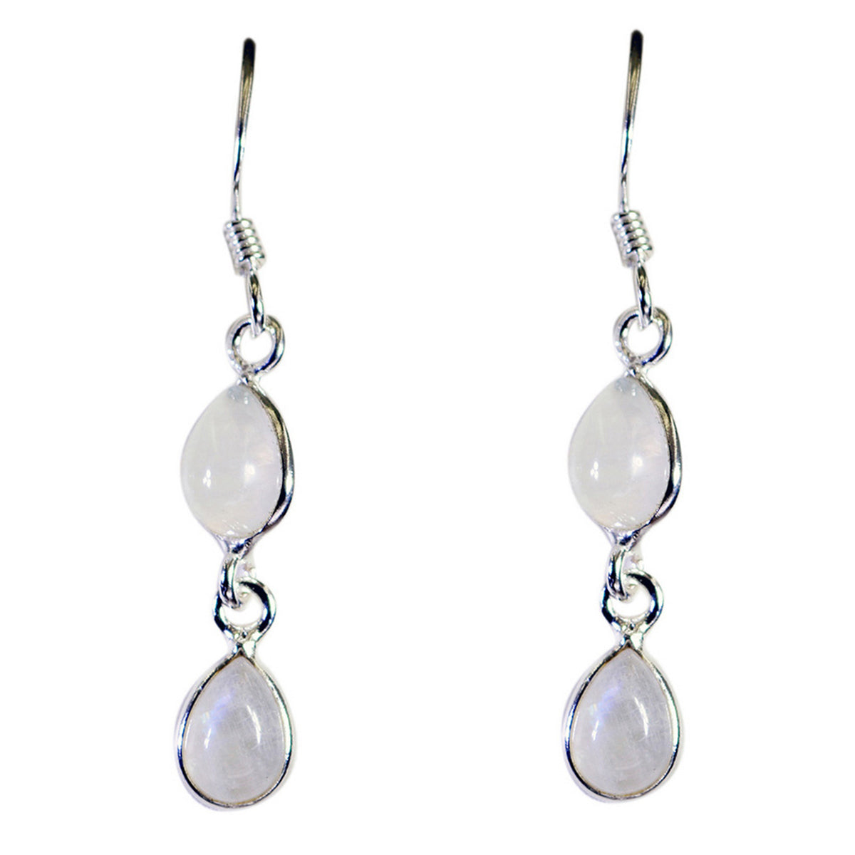 Rainbow-Moonstone-Latin-American-Hye-jin-multiple-Dangle-White-Sterling-Silver-Earring Main image