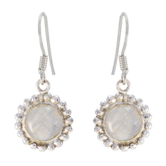 Regenbogen-Mondstein-Mexikanisch-Rosa-Mehrfach-Ohrhänger-Weiß-Sterling-Silber-Ohrring