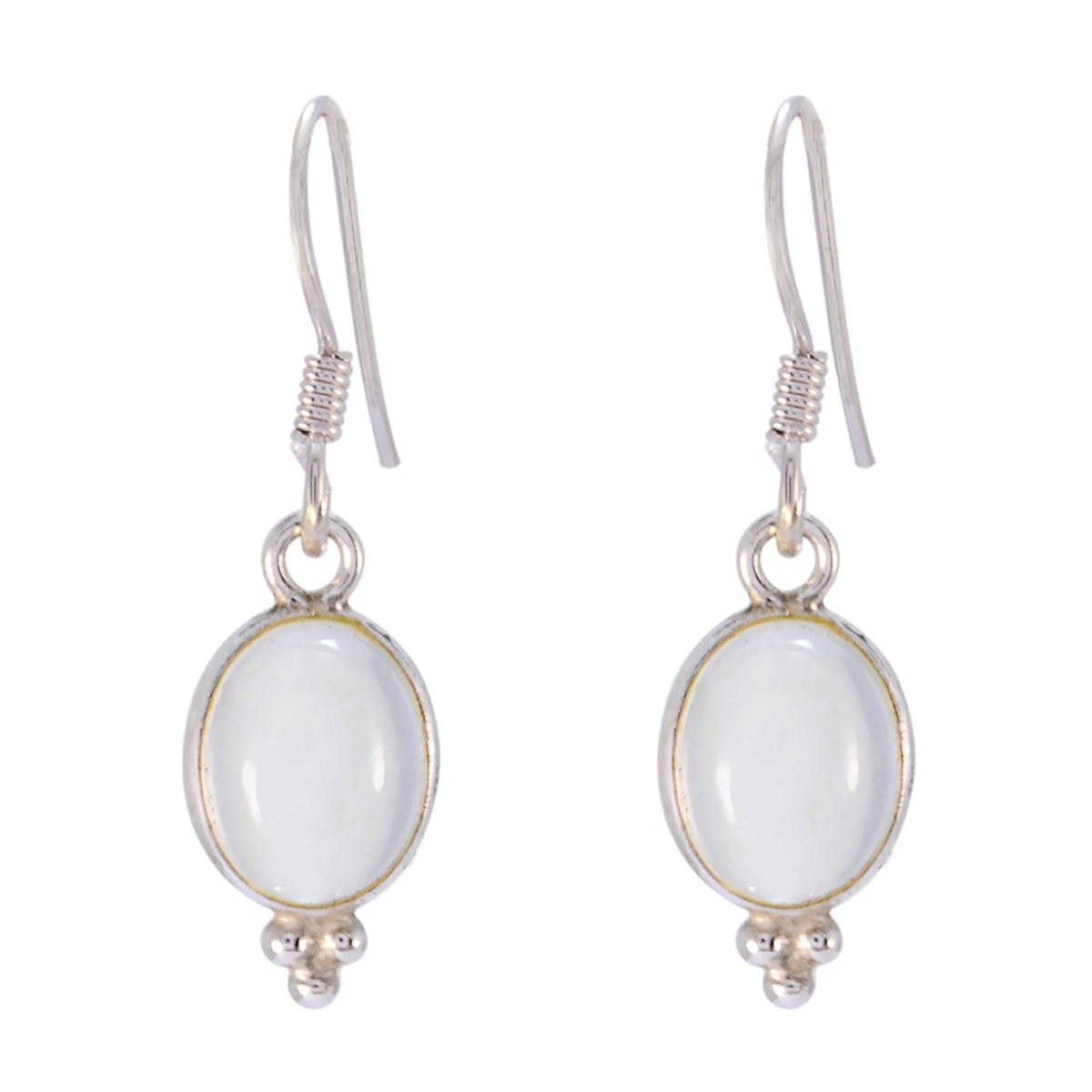 Rainbow-Moonstone-American-Aisha-multiple-Dangle-White-Silver-Earring Image principale du produit