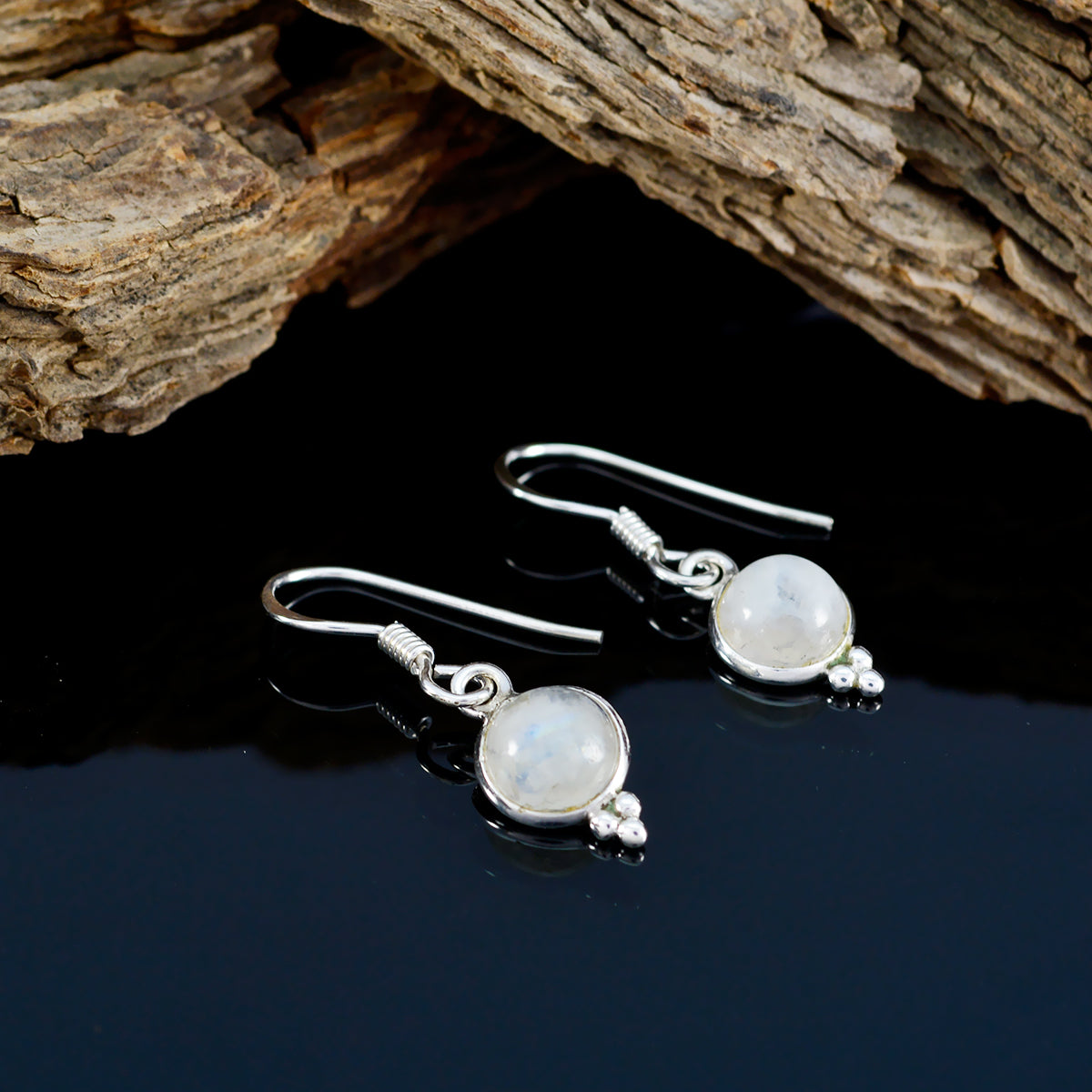 Rainbow-Moonstone-Egyptian-Mei-multiple-Dangle-White-Sterling-Silver-Earring
