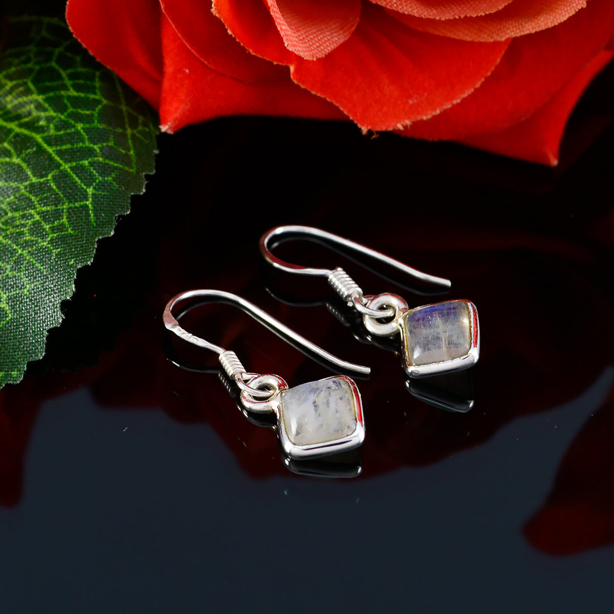 Rainbow-Moonstone-American-Min-seo-multiple-Dangle-White-925-Silver-Earring