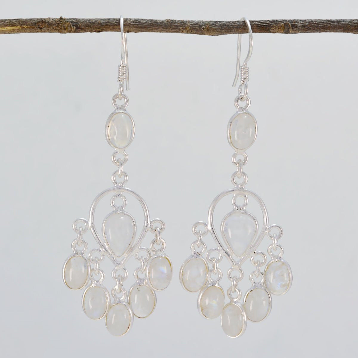 Rainbow-Moonstone-Korean-Naomi-multiple-Dangle-White-925-Sterling-Silver-Earring