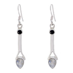 Rainbow-Moonstone-African-Freya-multiple-Dangle-White-Sterling-Silver-Earring