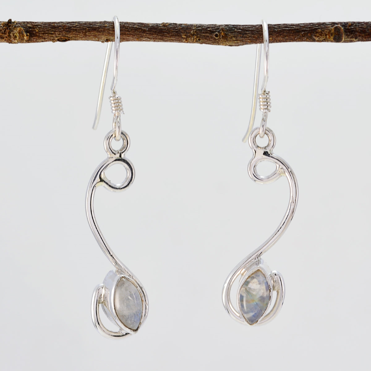 Rainbow-Moonstone-Italian-María-multiple-Dangle-White-925-Sterling-Silver-Earring