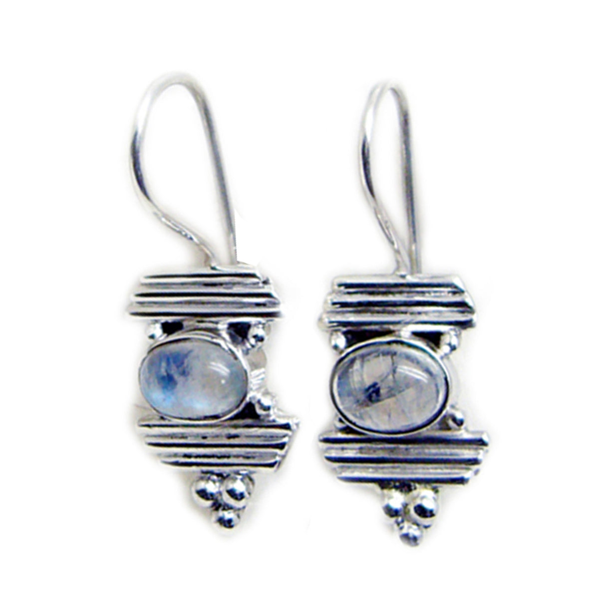 Rainbow-Moonstone-Spanish-Carolina-multiple-Dangle-White-925-Silver-Earring Главное изображение товара