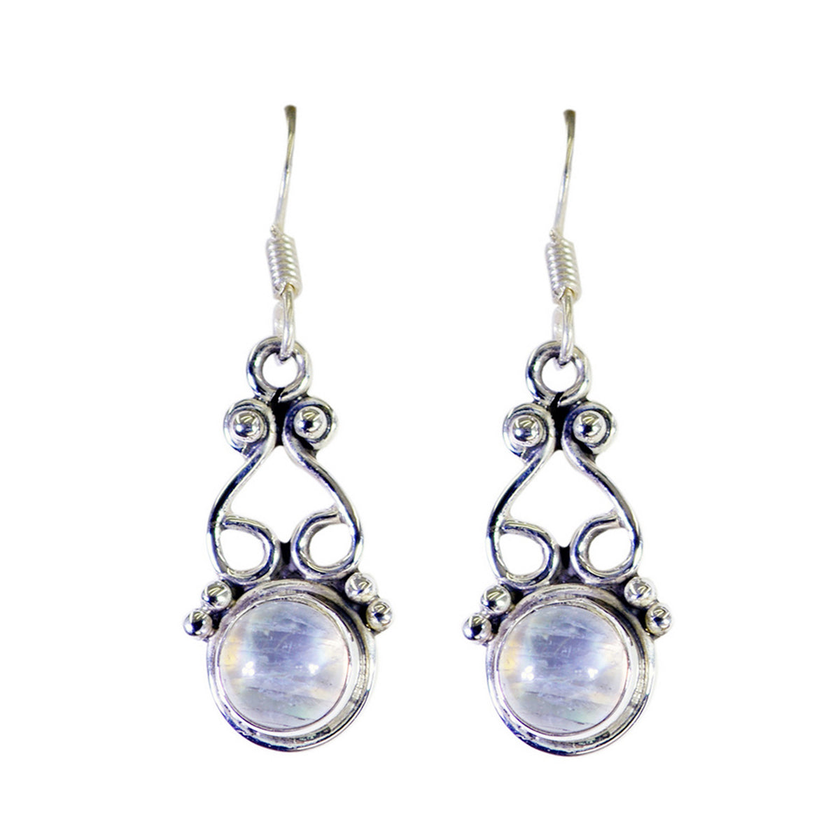 Rainbow-Moonstone-Latin-American-Cecilia-multiple-Dangle-White-925-Sterling-Silver-Earring