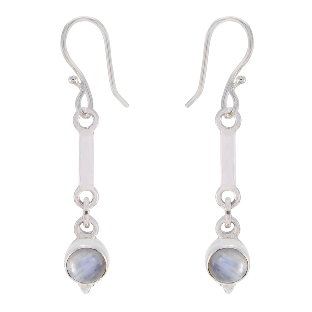 Rainbow-Moonstone-Turkish-Isadora-multiple-Dangle-White-Silver-Earring メイン画像