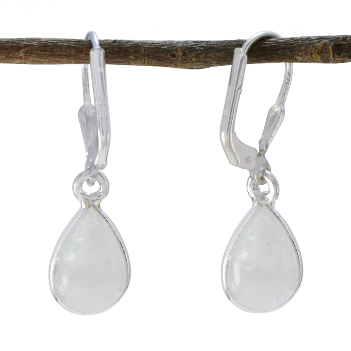 Rainbow-Moonstone-Japanese-Mia-Solitaire-Dangle-White-Silver-Earring メイン画像