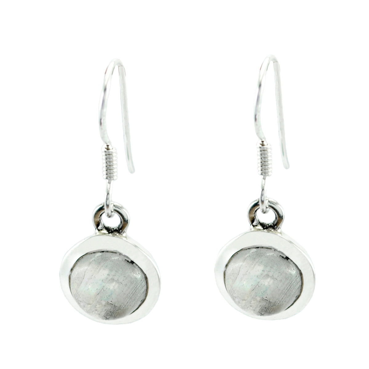 Rainbow-Moonstone-Middle-Eastern-Joaquina-Solitaire-Dangle-White-925-Sterling-Silver-Earring Image principale du produit