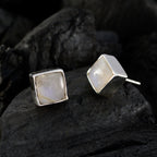 Rainbow-Moonstone-French-Lourdes-Solitaire-Stud-White-Sterling-Silver-Earring