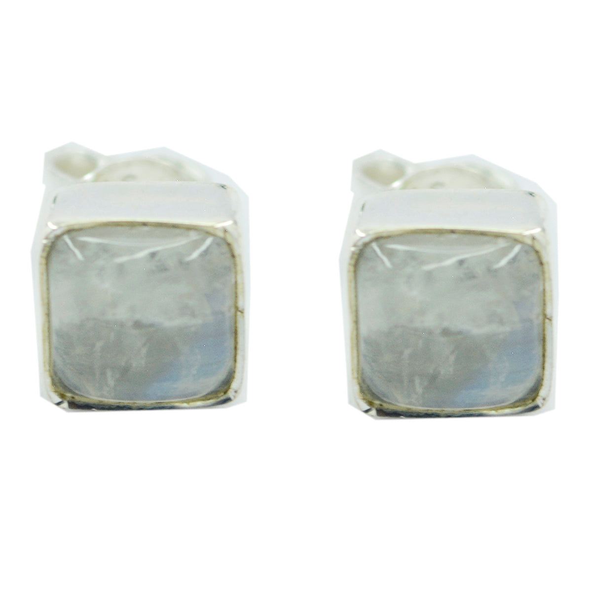 Rainbow-Moonstone-French-Lourdes-Solitaire-Stud-White-Sterling-Silver-Earring