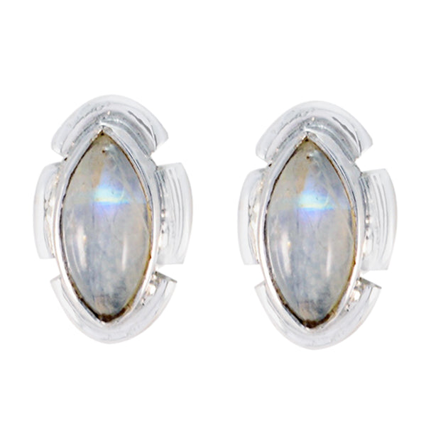 Rainbow-Moonstone-African-Luisa-Solitaire-Stud-White-Silver-Earring