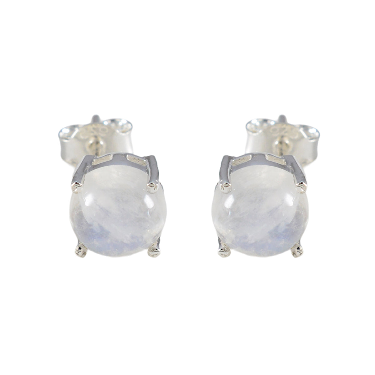 Rainbow-Moonstone-American-Lourdes-Solitaire-Stud-White-92.5-Silver-Earring