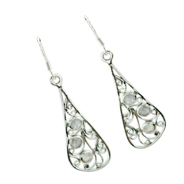 Rainbow-Moonstone-Spanish-Teresa-multiple-Dangle-White-Silver-Earring