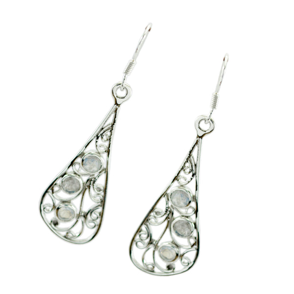 Rainbow-Moonstone-Spanish-Teresa-multiple-Dangle-White-Silver-Earring