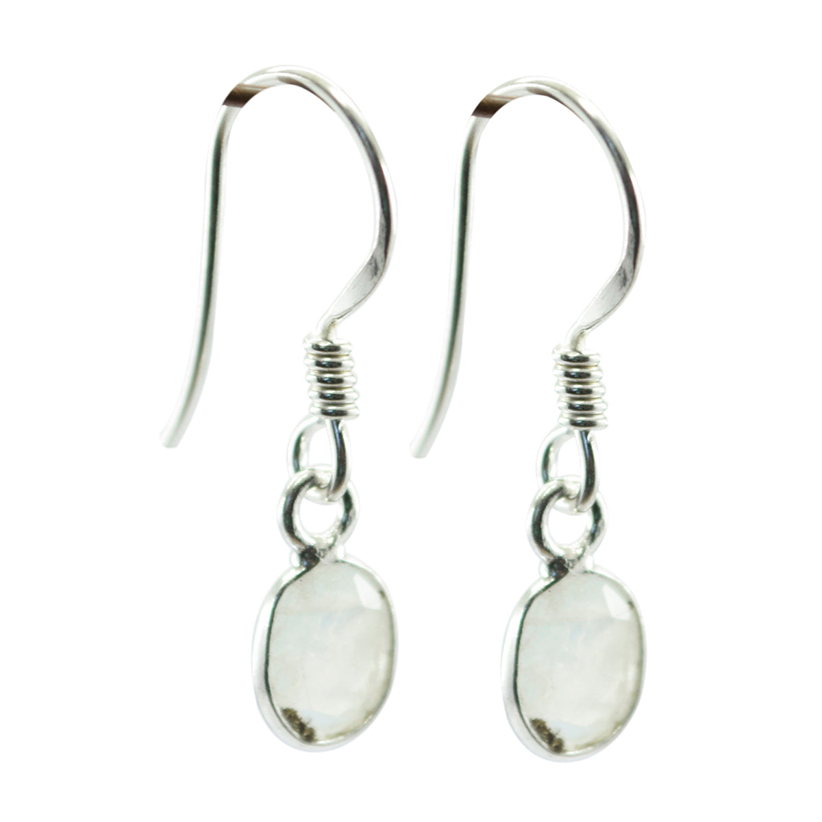 Rainbow-Moonstone-Japanese-Nayara-multiple-Dangle-White-Silver-Earring Huvudsaklig produktbild