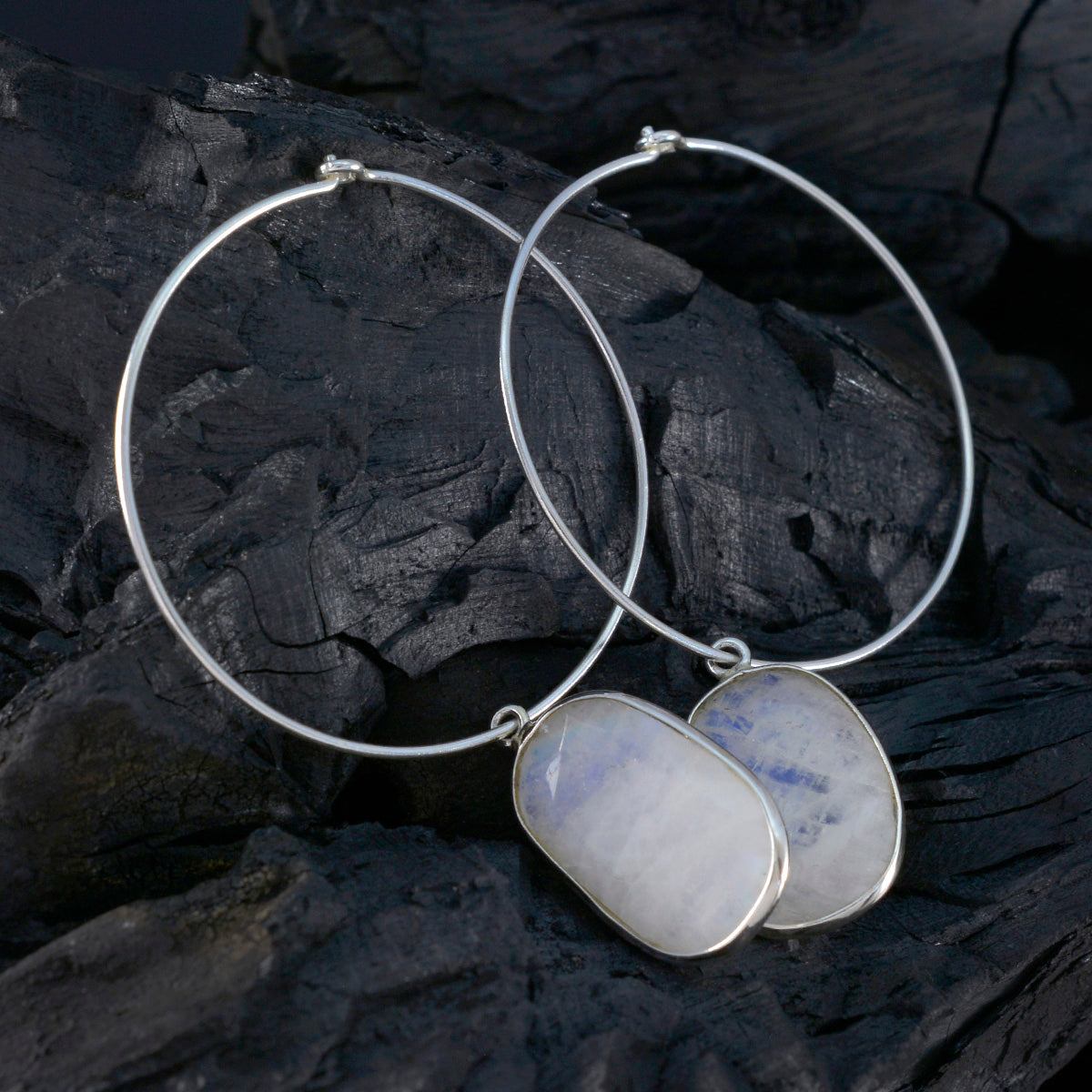 Rainbow-Moonstone-Middle-Eastern-Paula-multiple-Dangle-White-925-Sterling-Silver-Earring