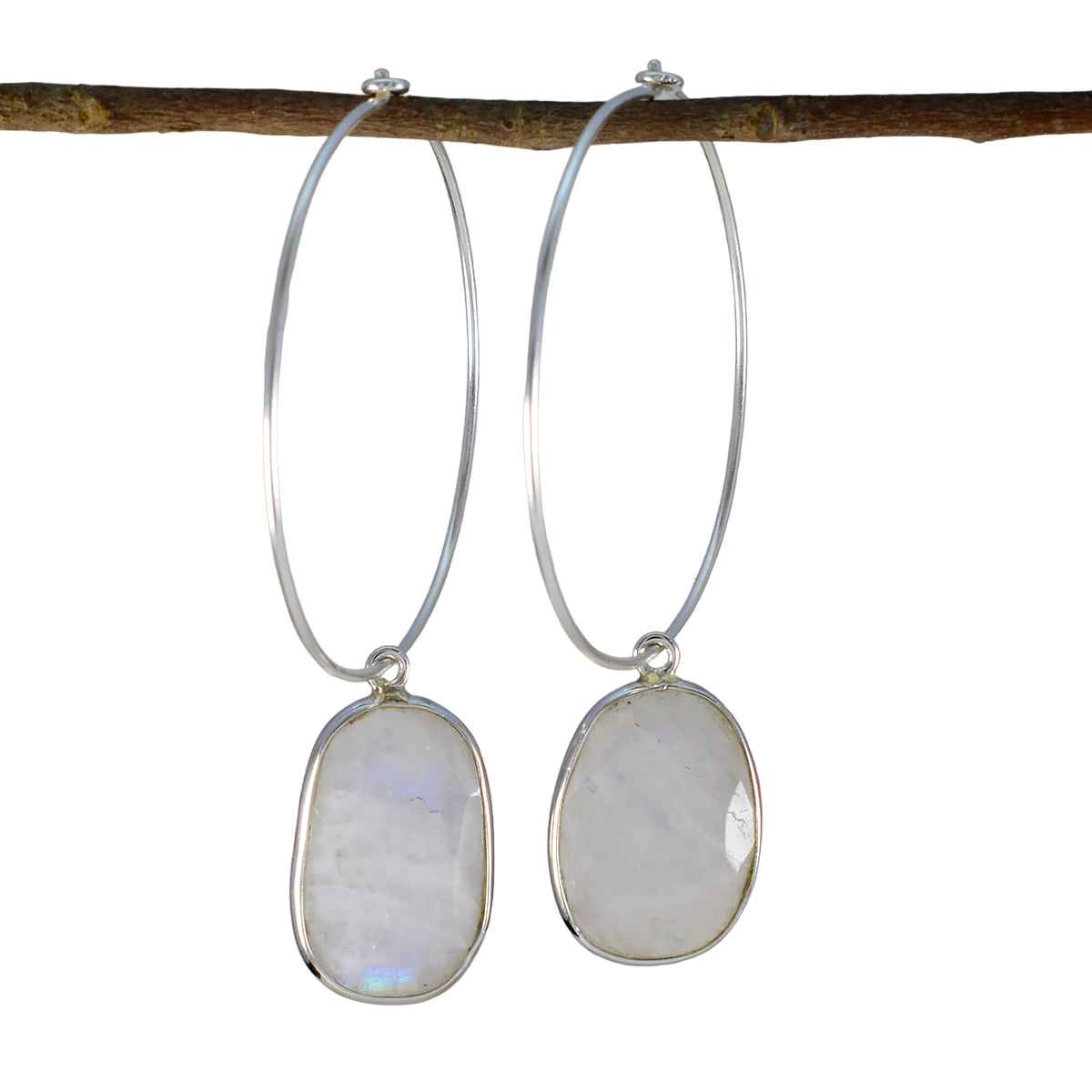 Rainbow-Moonstone-Middle-Eastern-Paula-multiple-Dangle-White-925-Sterling-Silver-Earring Main image
