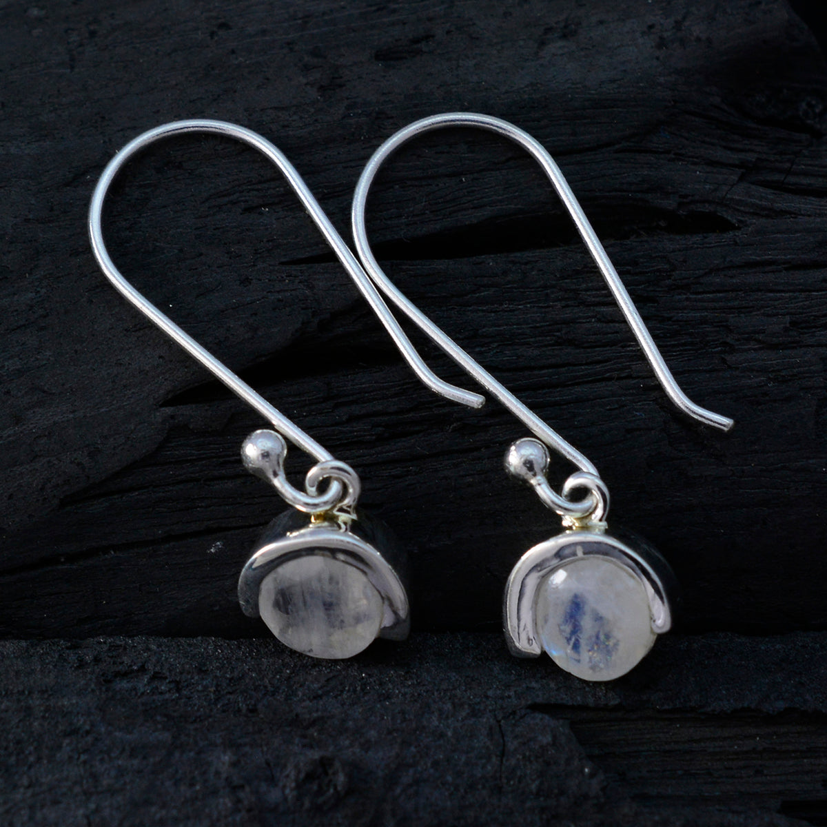 Rainbow-Moonstone-African-Anna-Solitaire-Dangle-White-Silver-Earring