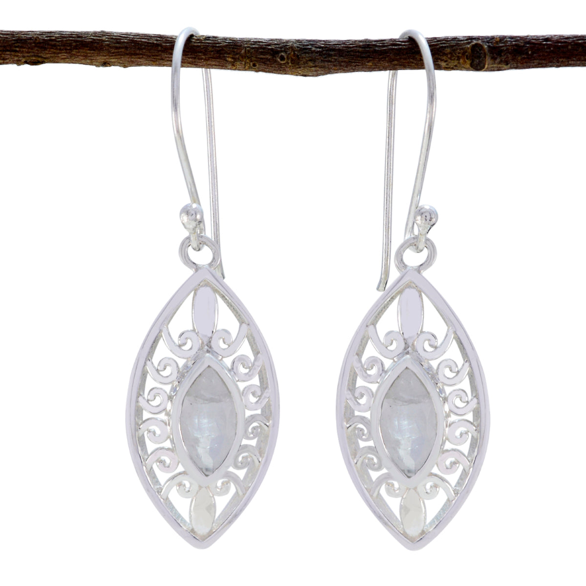 Rainbow-Moonstone-French-Sara-Solitaire-Dangle-White-92.5-Silver-Earring