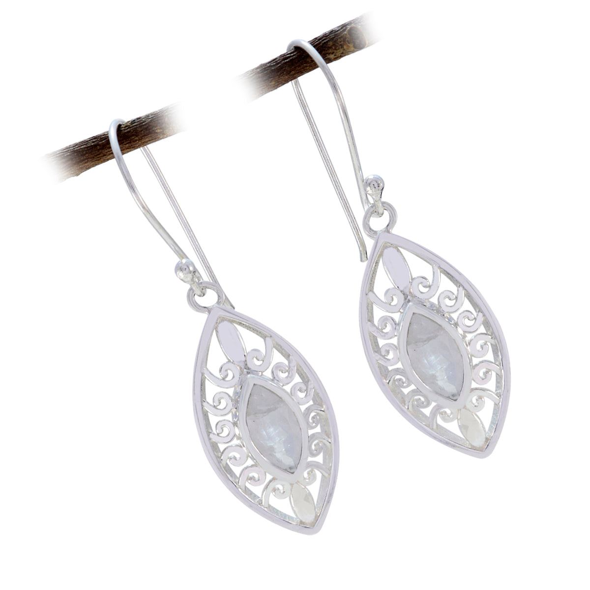Rainbow-Moonstone-French-Sara-Solitaire-Dangle-White-92.5-Silver-Earring