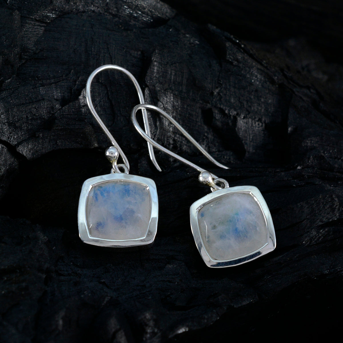 Rainbow-Moonstone-African-Teresa-Solitaire-Dangle-White-92.5-Silver-Earring