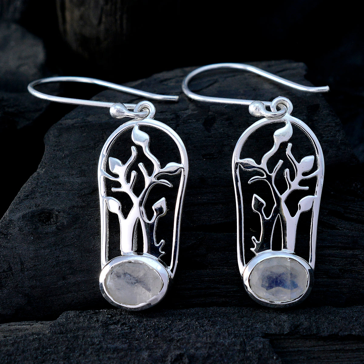 Rainbow-Moonstone-Middle-Eastern-Skylar-Solitaire-Dangle-White-Silver-Earring