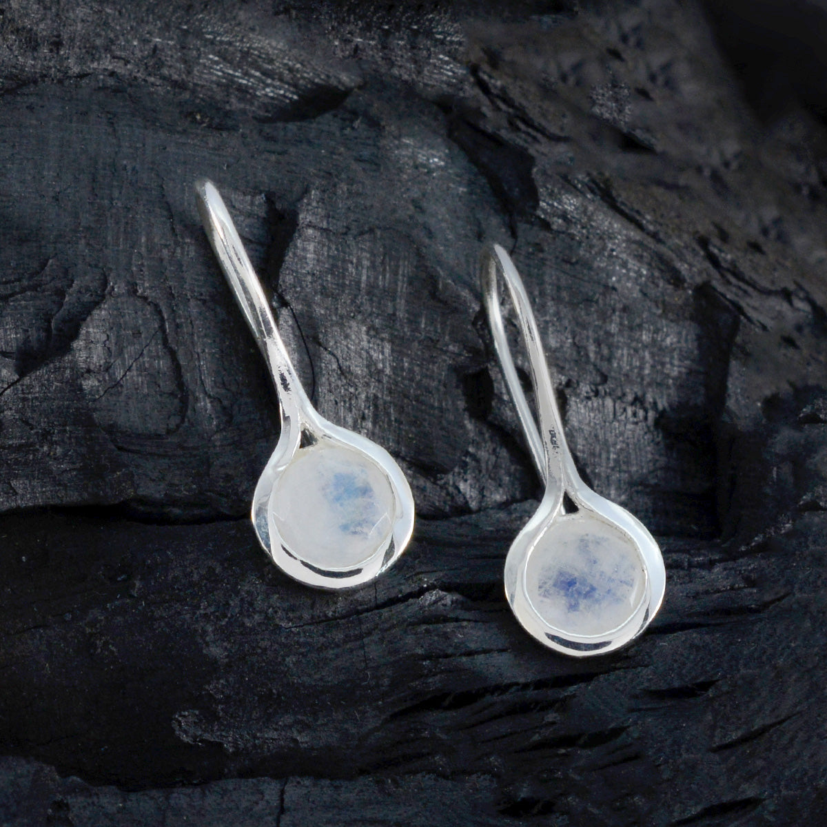 Rainbow-Moonstone-Australian-Katarina-Solitaire-Dangle-White-92.5-Silver-Earring