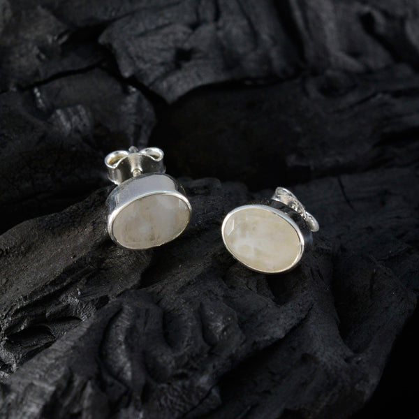 Rainbow-Moonstone-Moroccan-Bianca-Solitaire-Stud-White-925-Sterling-Silver-Earring