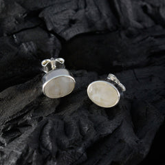 Rainbow-Moonstone-Moroccan-Bianca-Solitaire-Stud-White-925-Sterling-Silver-Earring