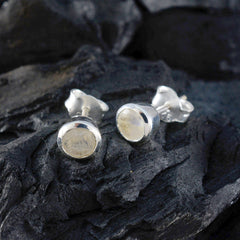 Rainbow-Moonstone-Italian-Clara-Solitaire-Stud-White-925-Silver-Earring