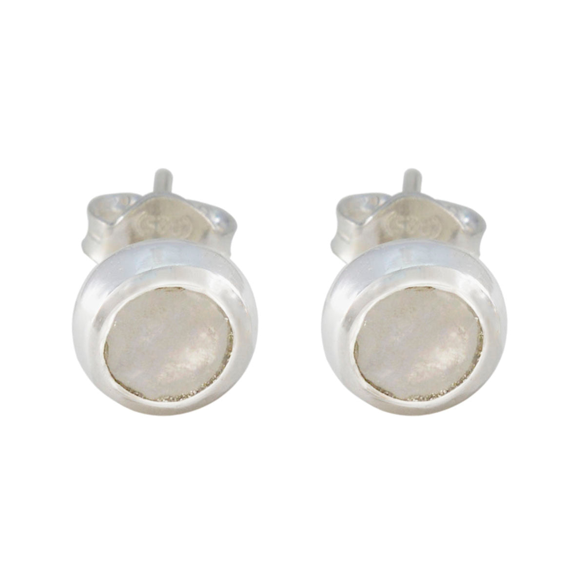 Rainbow-Moonstone-Latin-American-Ellie-Solitaire-Stud-White-Silver-Earring