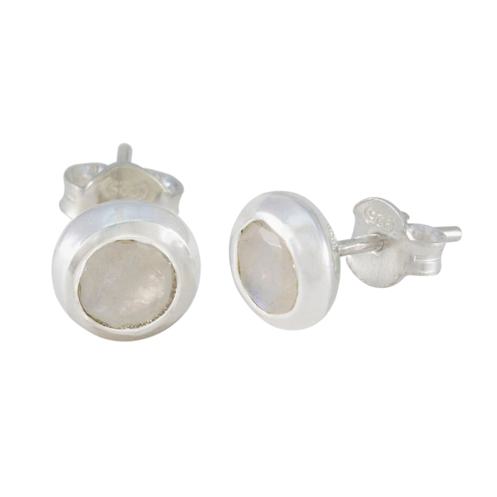 Rainbow-Moonstone-Latin-American-Ellie-Solitaire-Stud-White-Silver-Earring