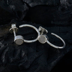 Rainbow-Moonstone-Egyptian-Ivy-Solitaire-Stud-White-925-Silver-Earring