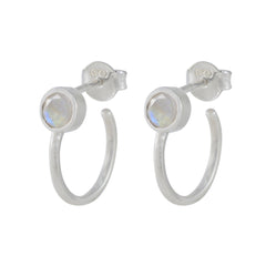 Rainbow-Moonstone-Egyptian-Ivy-Solitaire-Stud-White-925-Silver-Earring