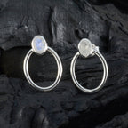 Rainbow-Moonstone-Egyptian-Sofia-Solitaire-Stud-White-Silver-Earring