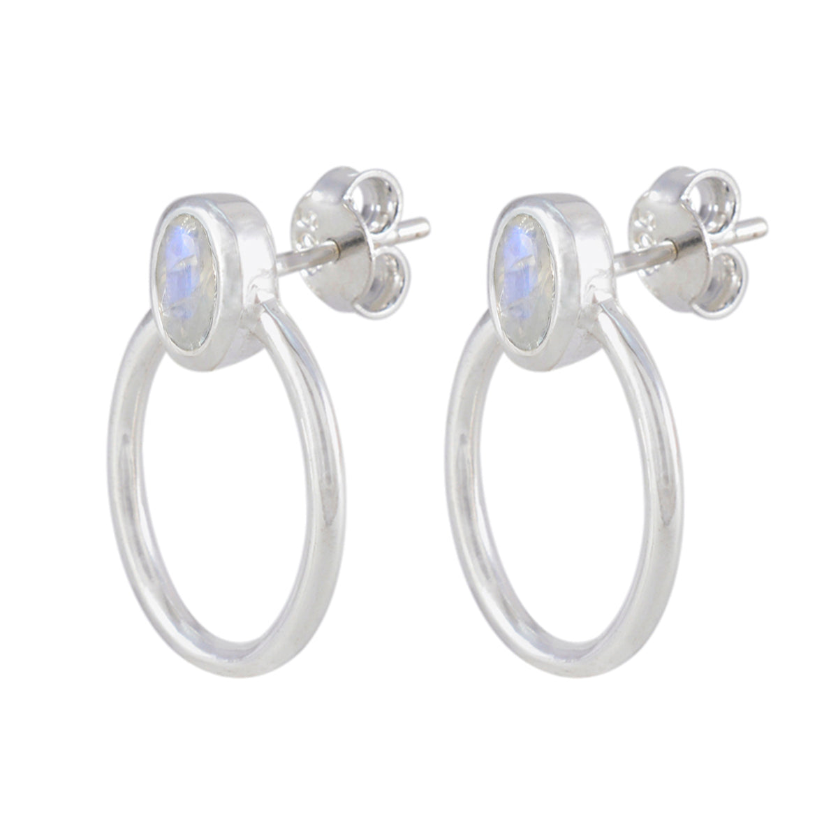 Rainbow-Moonstone-Egyptian-Sofia-Solitaire-Stud-White-Silver-Earring