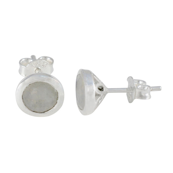 Rainbow-Moonstone-Latin-American-Zoey-Solitaire-Stud-White-Silver-Earring