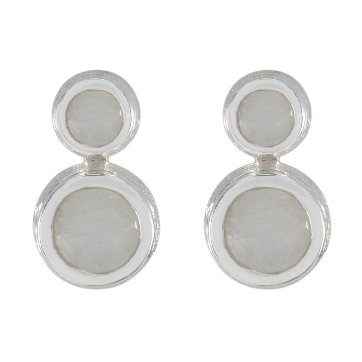 Rainbow-Moonstone-Middle-Eastern-Emilia-Toi-et-Moi-Stud-White-925-Silver-Earring