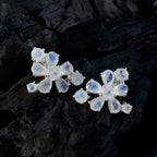 Rainbow-Moonstone-Korean-Harper-multiple-Stud-White-925-Sterling-Silver-Earring