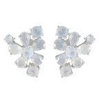 Rainbow-Moonstone-Korean-Harper-multiple-Stud-White-925-Sterling-Silver-Earring